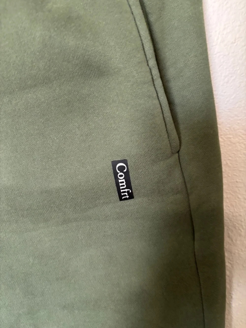 Olive Green Comfrt Fleece Jogger Pants Sz Small Unisex - Picture 2 of 3